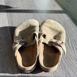 Birkenstock Boston Suede Loafers with Buckle